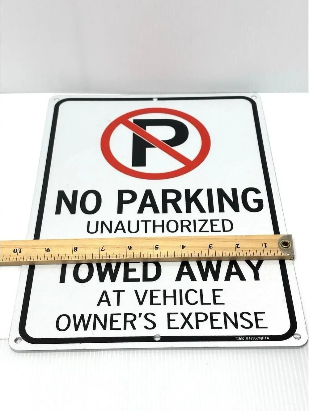 No Parking Unauthorized Vehicles Towed Away Aluminum Sign 14